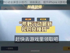 荒野行动全屏显示技巧：消除黑边，提升iPhone X游戏体验