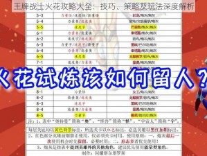 王牌战士火花攻略大全：技巧、策略及玩法深度解析