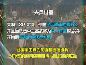 解析乱轰三国志独特战斗士兵系统：深度探索不一样的策略玩法