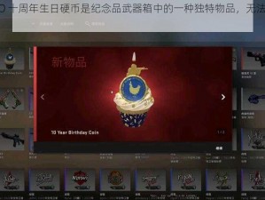 CSGO 十周年生日硬币是纪念品武器箱中的一种独特物品，无法直接获得