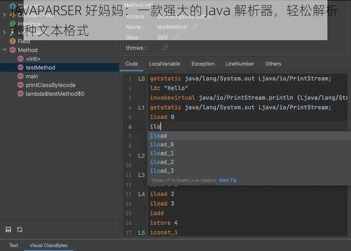 JAVAPARSER 好妈妈：一款强大的 Java 解析器，轻松解析各种文本格式