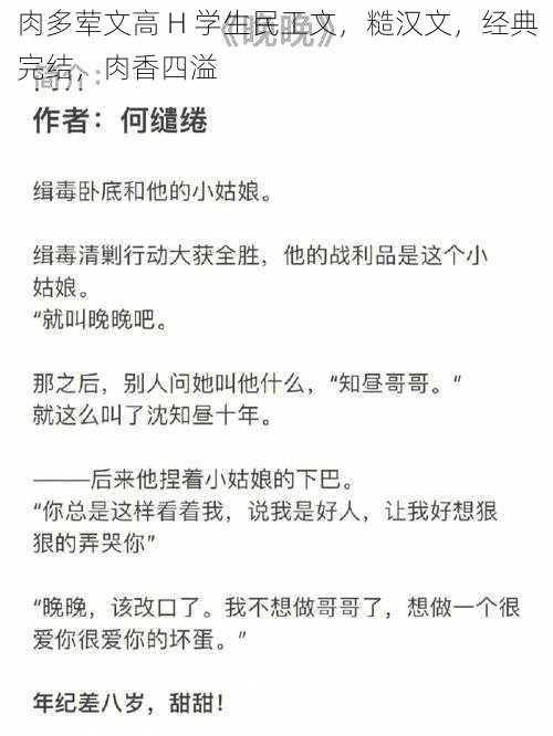 肉多荤文高 H 学生民工文，糙汉文，经典完结，肉香四溢