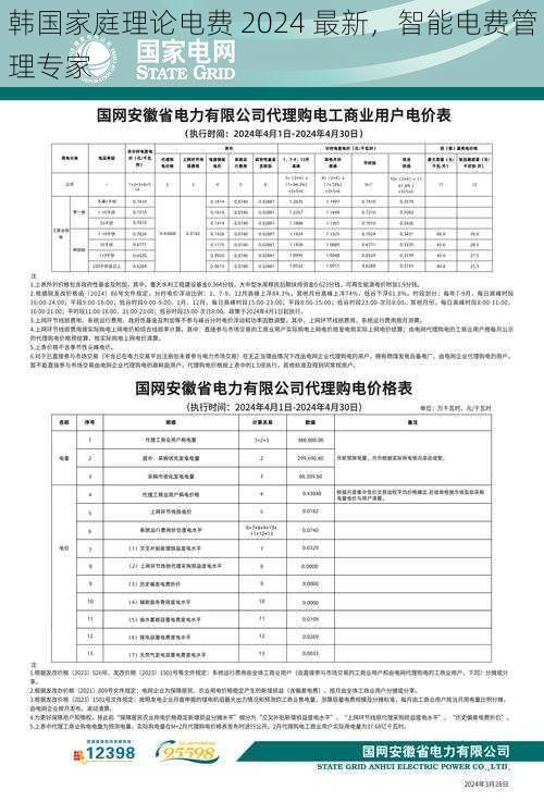 韩国家庭理论电费 2024 最新，智能电费管理专家