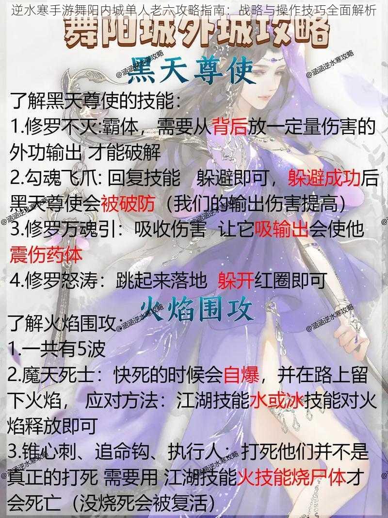 逆水寒手游舞阳内城单人老六攻略指南：战略与操作技巧全面解析