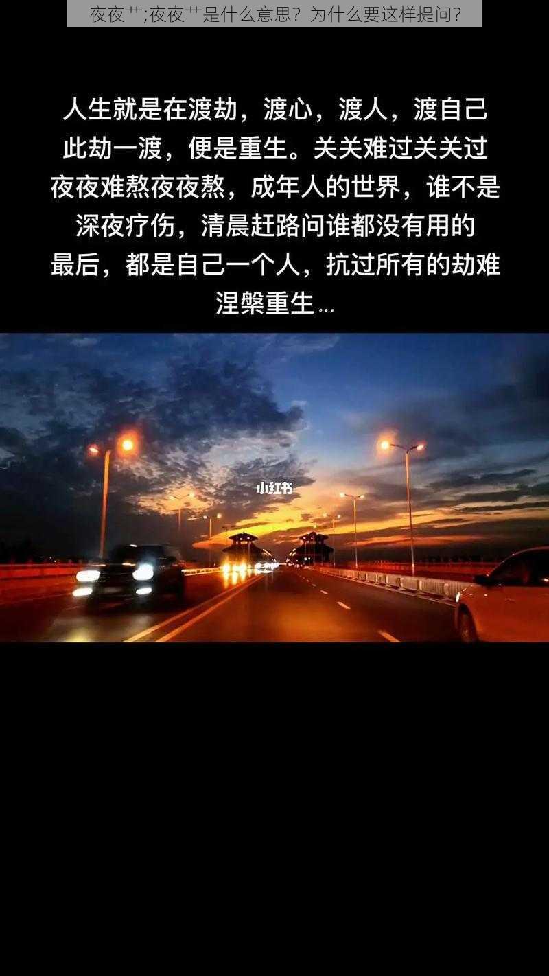 夜夜艹;夜夜艹是什么意思？为什么要这样提问？