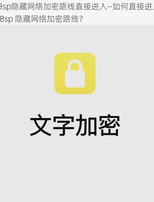 s8sp隐藏网络加密路线直接进入—如何直接进入 s8sp 隐藏网络加密路线？