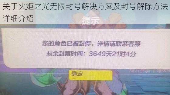 关于火炬之光无限封号解决方案及封号解除方法详细介绍