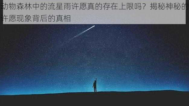 动物森林中的流星雨许愿真的存在上限吗？揭秘神秘的许愿现象背后的真相