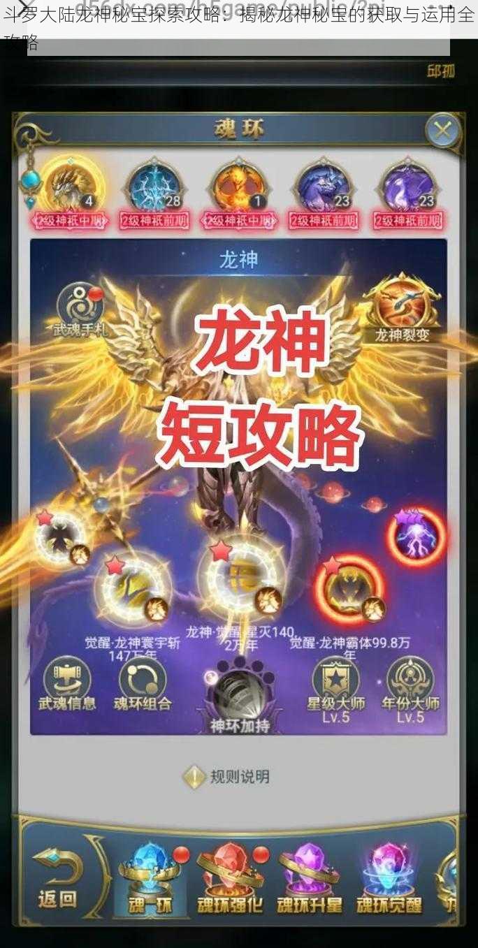 斗罗大陆龙神秘宝探索攻略：揭秘龙神秘宝的获取与运用全攻略