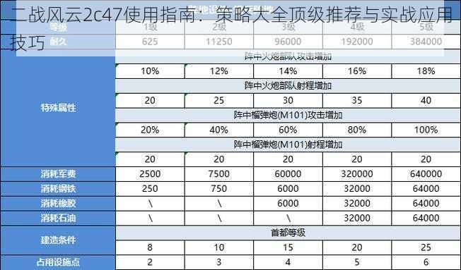 二战风云2c47使用指南：策略大全顶级推荐与实战应用技巧