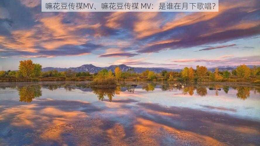 嘛花豆传禖MV、嘛花豆传禖 MV：是谁在月下歌唱？