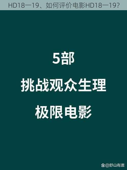 HD18一19、如何评价电影HD18一19？