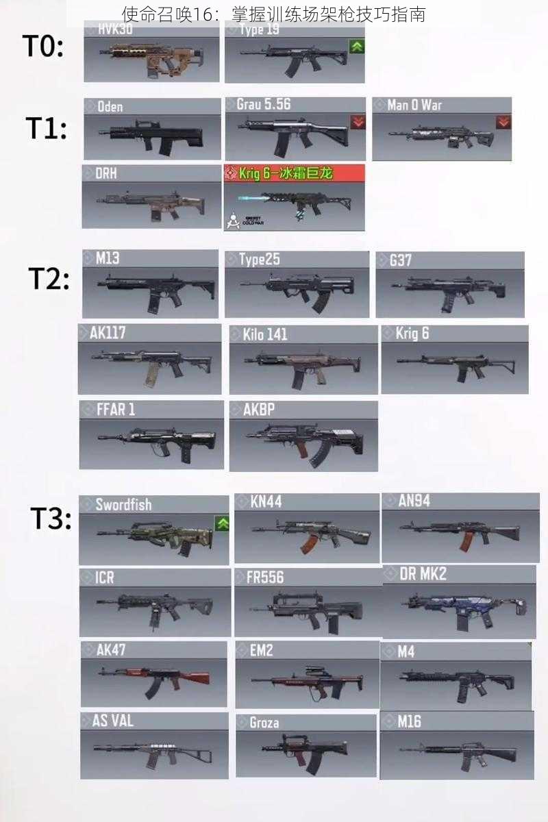 使命召唤16：掌握训练场架枪技巧指南