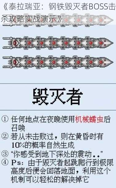 《泰拉瑞亚：钢铁毁灭者BOSS击杀攻略实战演示》