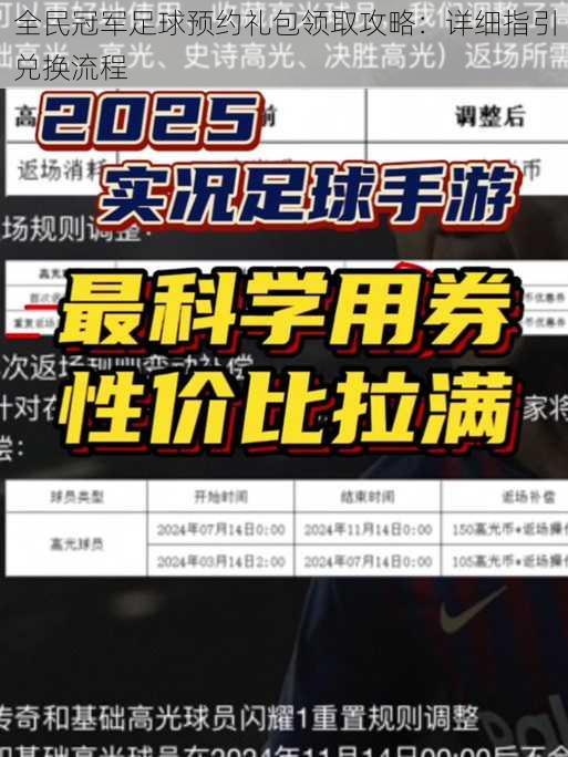 全民冠军足球预约礼包领取攻略：详细指引兑换流程