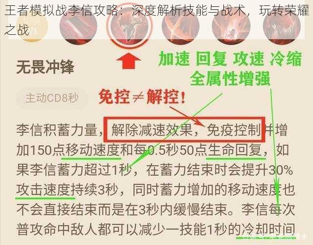 王者模拟战李信攻略：深度解析技能与战术，玩转荣耀之战