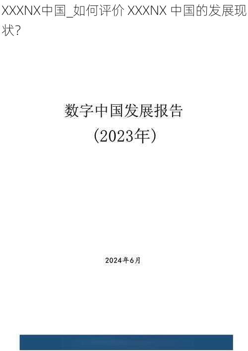 XXXNX中国_如何评价 XXXNX 中国的发展现状？