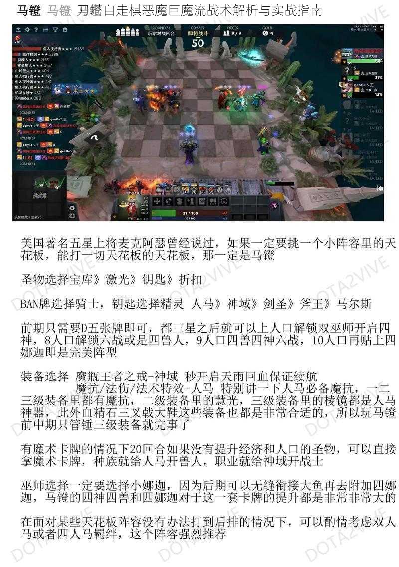 刀塔自走棋恶魔巨魔流战术解析与实战指南