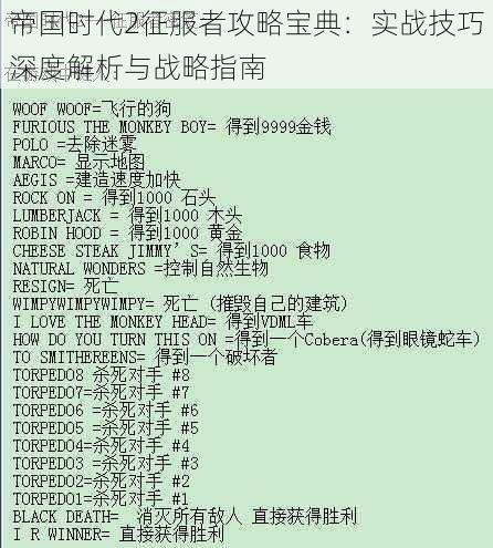 帝国时代2征服者攻略宝典：实战技巧深度解析与战略指南