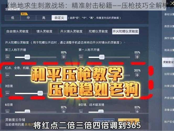 《绝地求生刺激战场：精准射击秘籍——压枪技巧全解析》