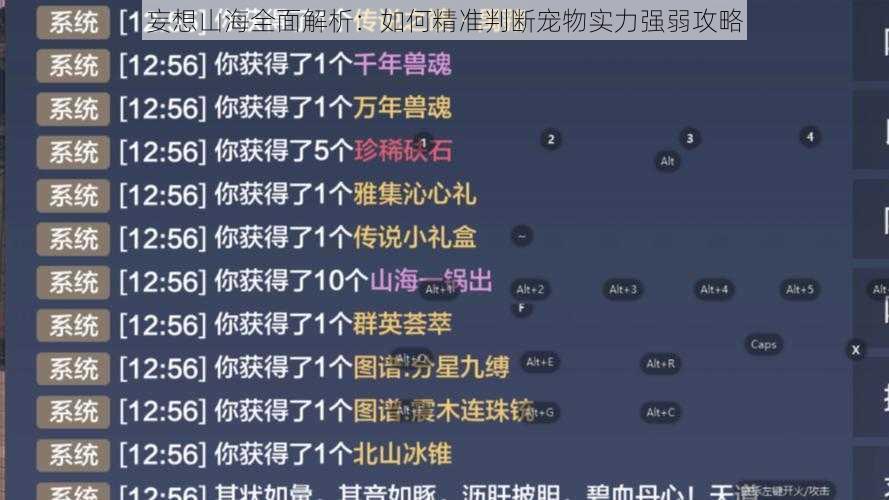 妄想山海全面解析:如何精准判断宠物实力强弱攻略
